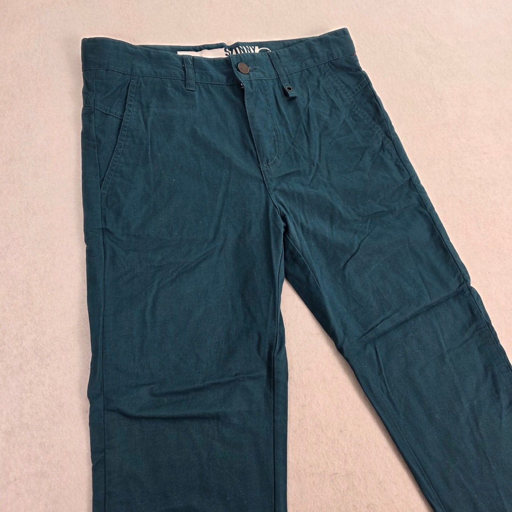 Shaun White Men Size 14 Skinny‎ Chino Pants Teal Blue Excellent Cotton Skate